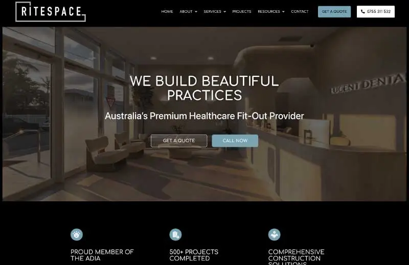 Ritespace website preview