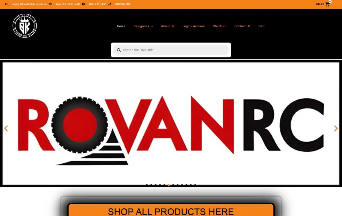 Black Knight RC website preview